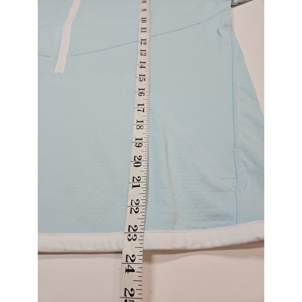 Talbots Womens Light Blue 1/2 Zip Athletic Pullover Top Thumbholes Medium NWT - Picture 10 of 10